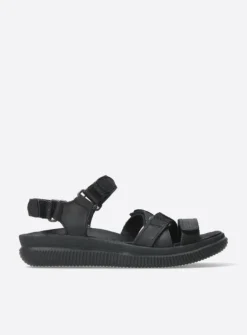Wolky Action Lady - zwart gevet leer<DAMES Sandalen