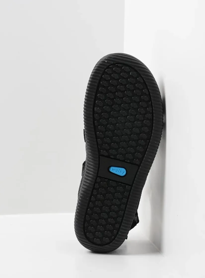 Wolky Action Lady - zwart gevet leer<DAMES Sandalen