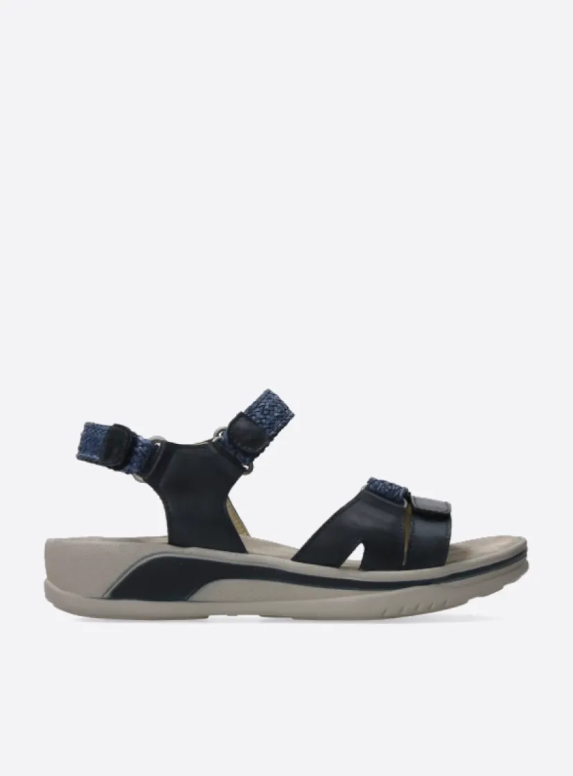 Wolky Acula - blauw leer<DAMES Sandalen