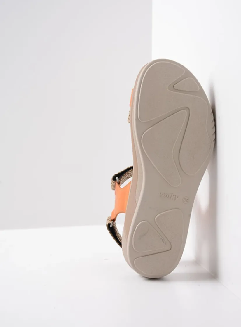 Wolky Acula - oranje leer<DAMES Sandalen