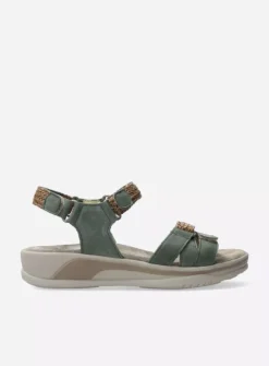 Wolky Acula - saliegroen nubuck<DAMES Sandalen