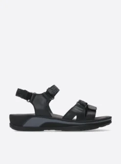 Wolky Acula - zwart leer<DAMES Sandalen