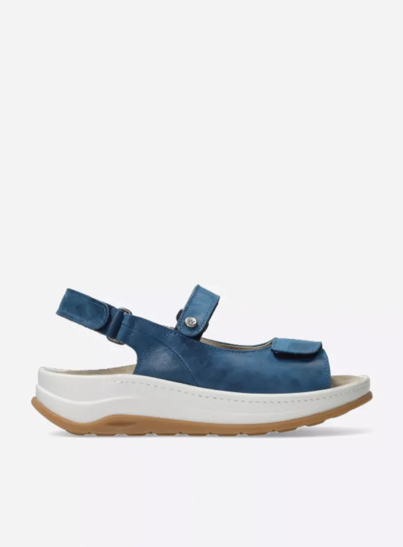 Wolky Adura - blauw effectleer<DAMES Sandalen