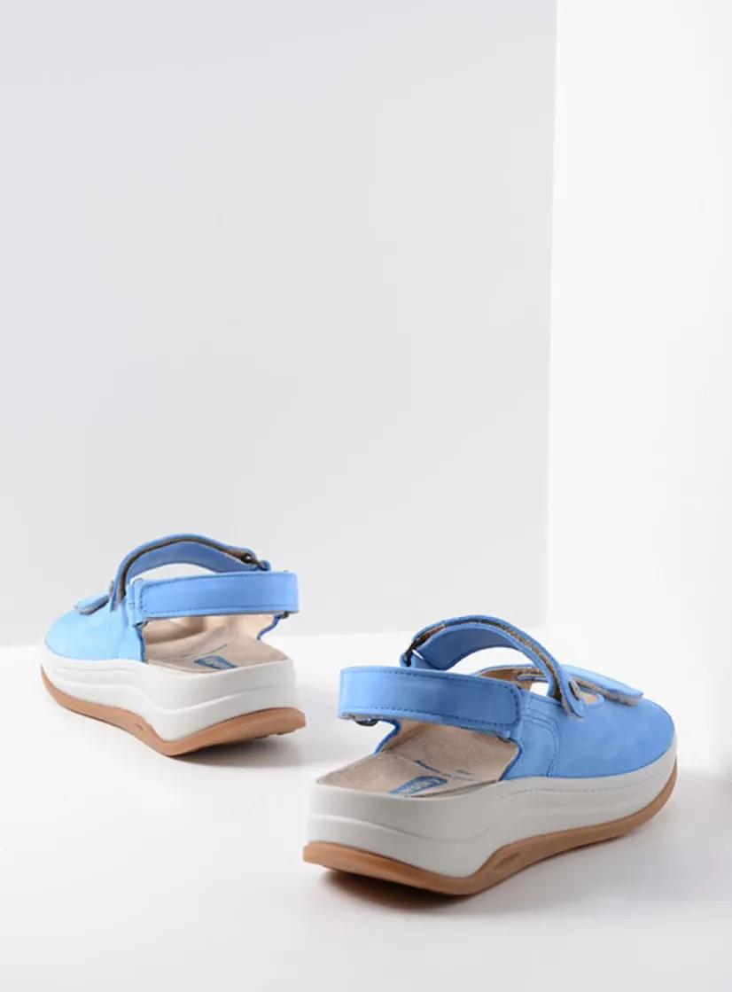 Wolky Adura - hemelsblauw nubuck<DAMES Sandalen