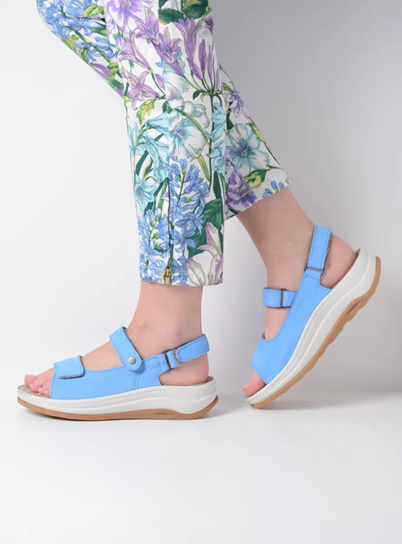 Wolky Adura - hemelsblauw nubuck<DAMES Sandalen