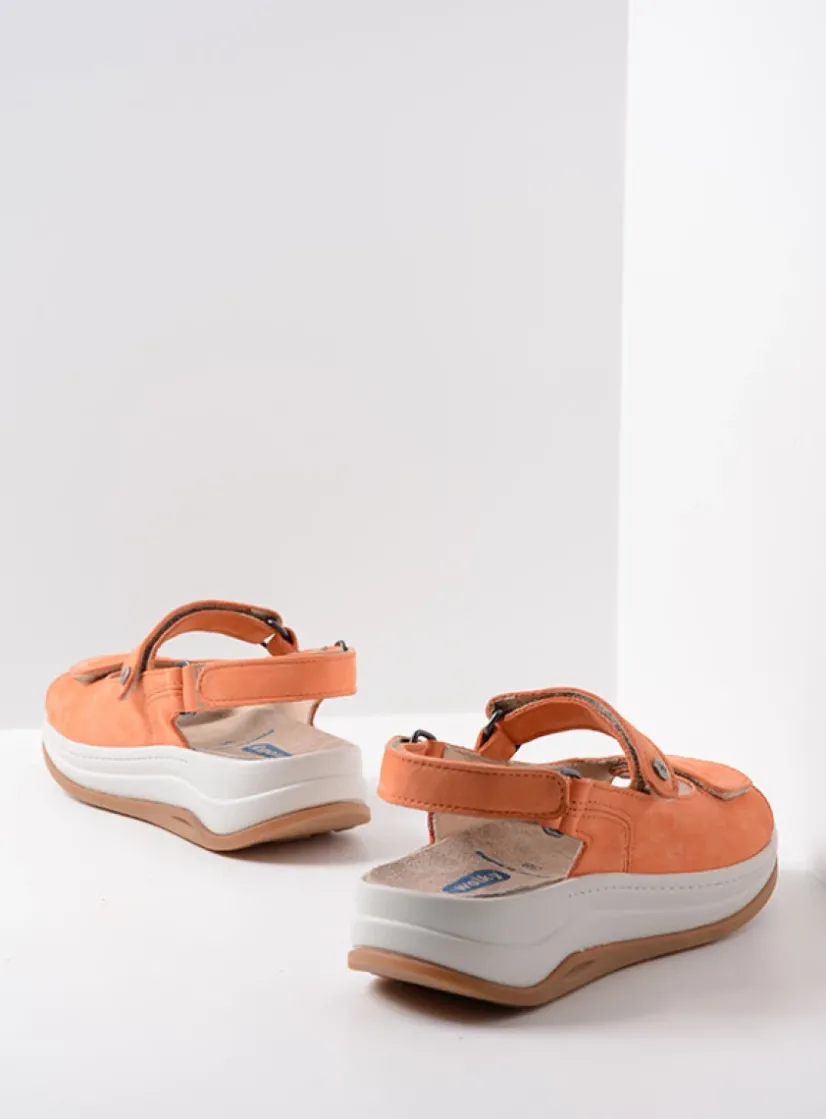 Wolky Adura - oranje nubuck<DAMES Sandalen