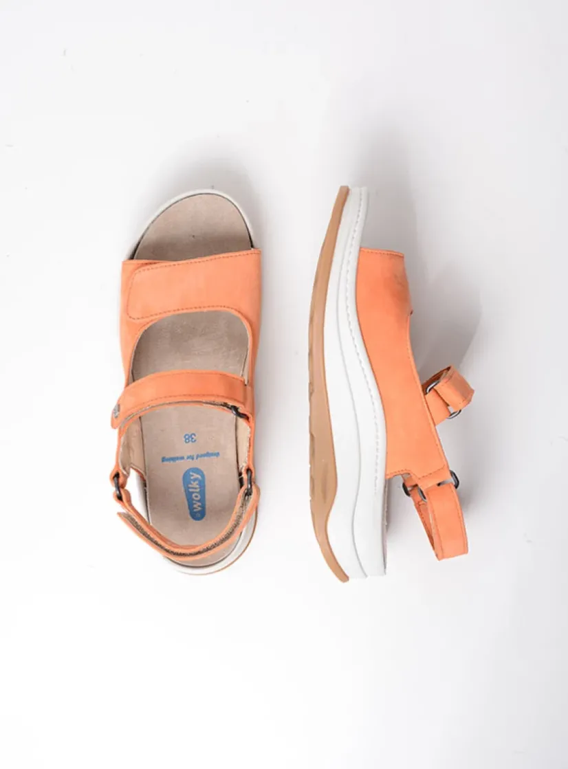 Wolky Adura - oranje nubuck<DAMES Sandalen