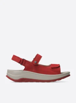 Wolky Adura - rood nubuck<DAMES Sandalen