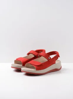 Wolky Adura - rood nubuck<DAMES Sandalen