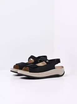 Wolky Adura - zwart nubuck<DAMES Sandalen