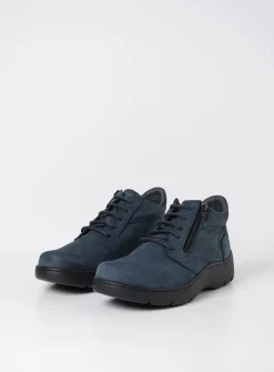 Wolky Annemarie XW - denim nubuck<DAMES Hoge Veterschoenen|Wandelschoenen