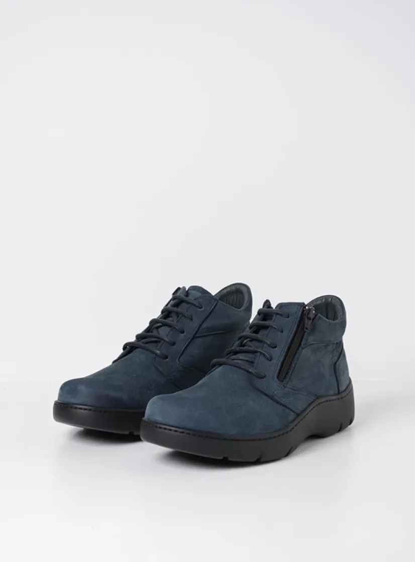 Wolky Annemarie XW - denim nubuck<DAMES Hoge Veterschoenen|Wandelschoenen