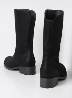 Wolky Ansina F2F - zwart nubuck<DAMES Halfhoge Laarzen|Herfst/Winter