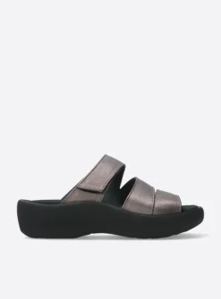 Wolky Aporia - brons leer<DAMES Slippers