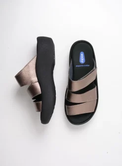 Wolky Aporia - brons leer<DAMES Slippers