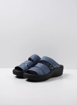 Wolky Aporia - jeans leer<DAMES Slippers