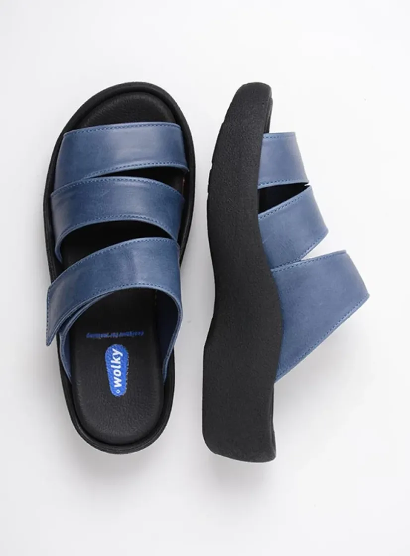 Wolky Aporia - jeans leer<DAMES Slippers