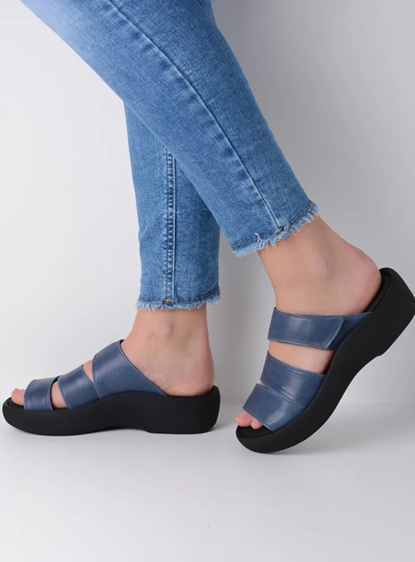 Wolky Aporia - jeans leer<DAMES Slippers