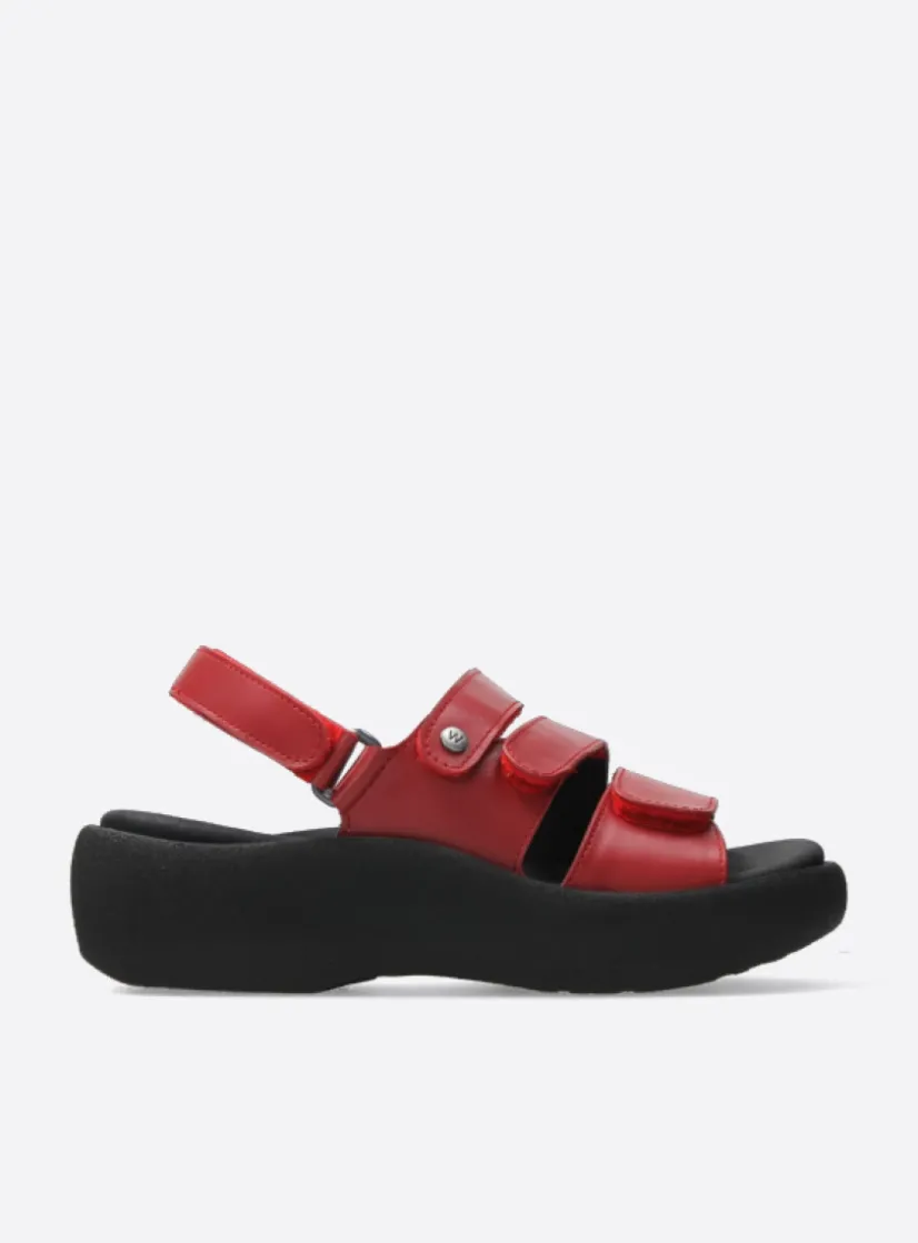 Wolky Avalon - rood leer<DAMES Sandalen
