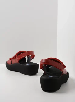 Wolky Avalon - rood leer<DAMES Sandalen