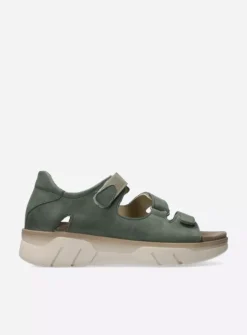 Wolky Blaze - saliegroen nubuck<DAMES Sandalen