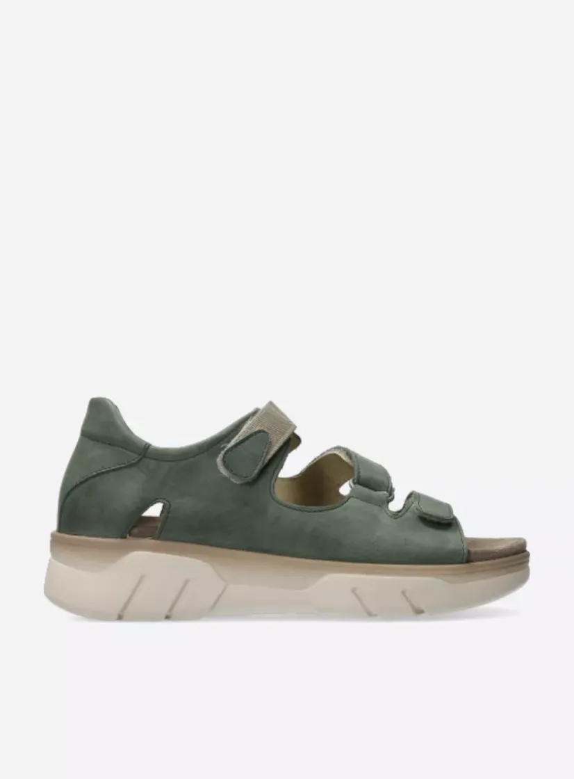 Wolky Blaze - saliegroen nubuck<DAMES Sandalen