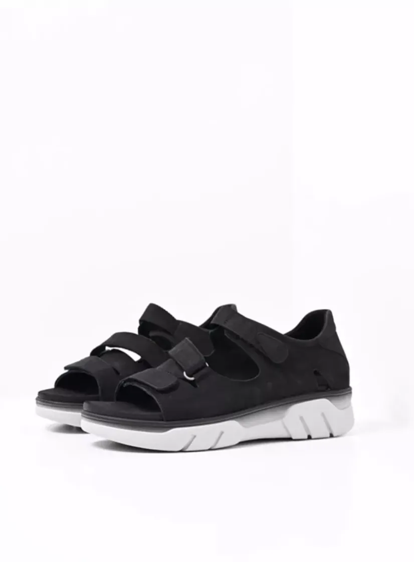 Wolky Blaze - zwart nubuck<DAMES Sandalen