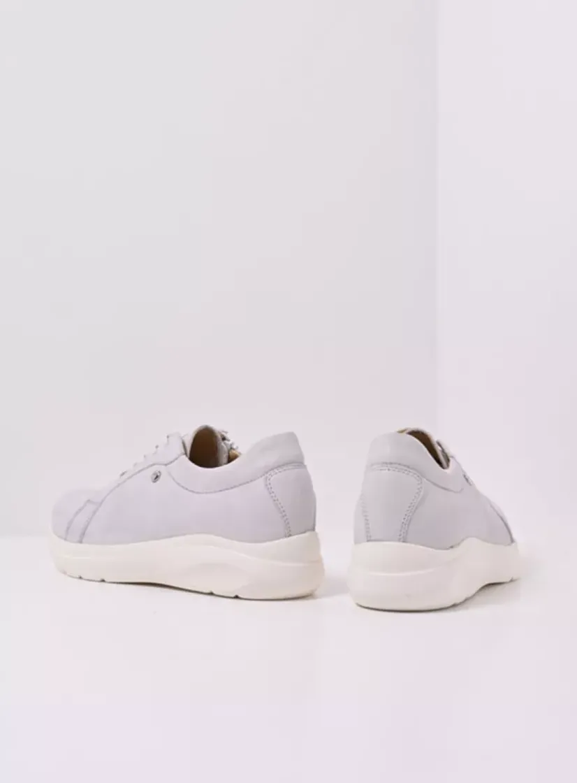Wolky Blitz - wit effectleer<DAMES Lage Veterschoenen|Sneakers