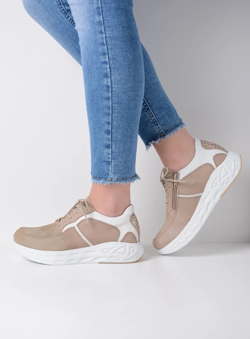 Wolky Bounce - safari nubuck<DAMES Lage Veterschoenen|Wandelschoenen