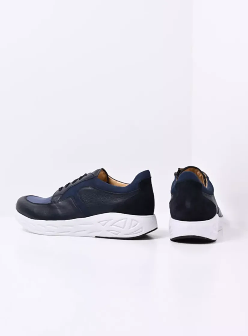 Wolky Bounce Men S2F - denim combi stretch leer<Heren Veterschoenen Heren|Sneakers Heren