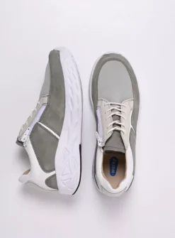 Wolky Bounce S2F - grijsgroen stretchleer<DAMES Wandelschoenen|Sneakers