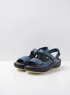 Wolky Brasilia - denim blauw leer<DAMES Sandalen