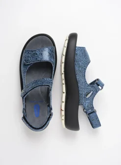 Wolky Brasilia - denim blauw leer<DAMES Sandalen