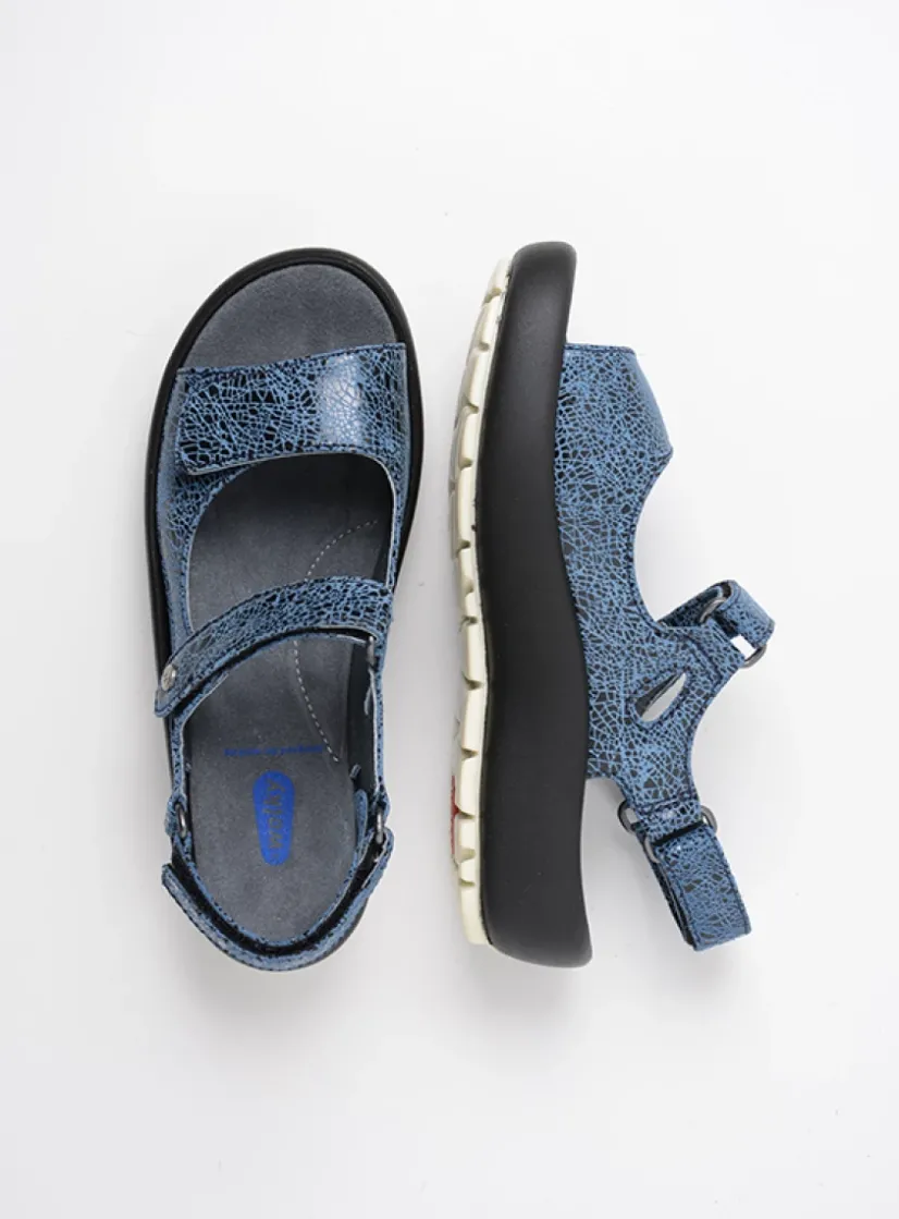 Wolky Brasilia - denim blauw leer<DAMES Sandalen