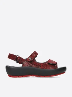 Wolky Brasilia - rood leer<DAMES Sandalen