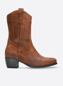Wolky Caprock - cognac suede<DAMES Halfhoge Laarzen|Cowboylaarzen