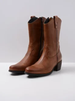 Wolky Caprock HV - cognac leer<DAMES Cowboylaarzen|Herfst/Winter