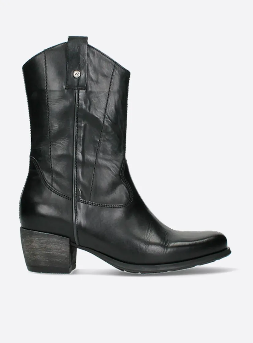 Wolky Caprock HV - zwart leer<DAMES Cowboylaarzen|Herfst/Winter
