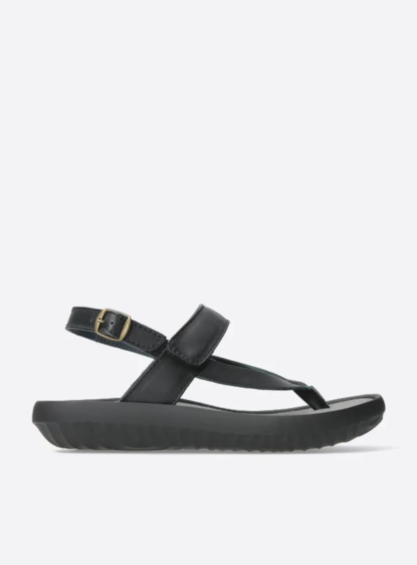 Wolky Cebu - zwart mat leer<DAMES Sandalen