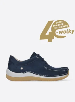Wolky Celebration - denim nubuck<DAMES Lage Veterschoenen|Sneakers