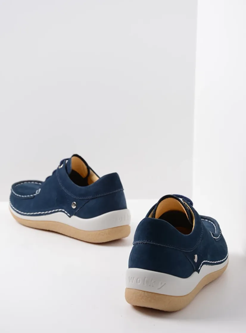 Wolky Celebration - denim nubuck<DAMES Lage Veterschoenen|Sneakers