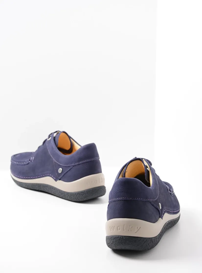 Wolky Celebration - paars nubuck<DAMES Lage Veterschoenen|Sneakers