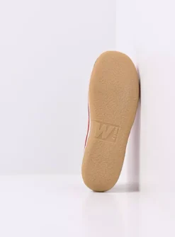 Wolky Celebration - rood nubuck<DAMES Lage Veterschoenen|Sneakers