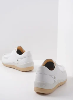 Wolky Celebration - wit leer<DAMES Lage Veterschoenen|Sneakers