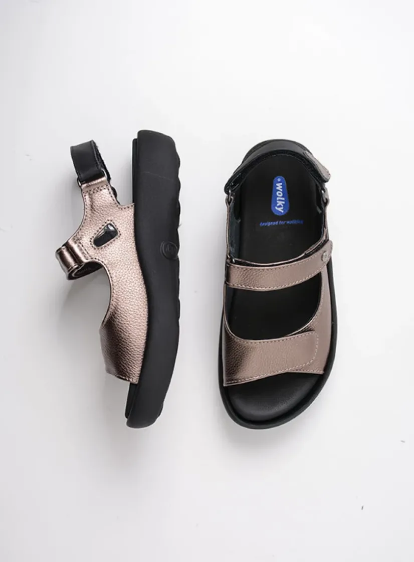 Wolky Celine XW - brons leer<DAMES Sandalen