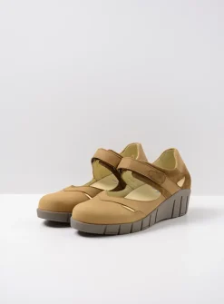 Wolky Charlotte - middenbruin nubuck<DAMES Bandschoenen