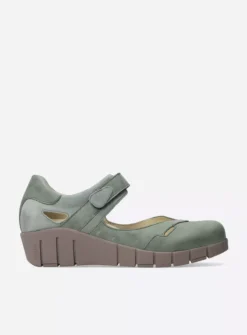 Wolky Charlotte - saliegroen nubuck<DAMES Bandschoenen