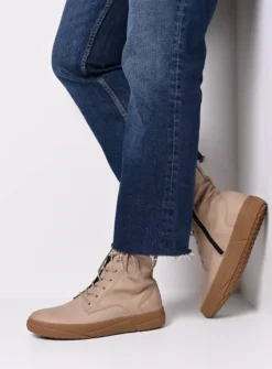 Wolky Check - safari nubuck<DAMES Hoge Veterschoenen|Veterlaarzen