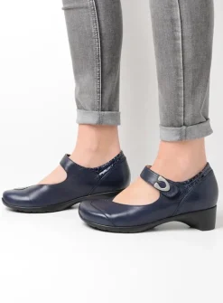 Wolky Chili - blauw leer<DAMES Herfst/Winter|Bandschoenen
