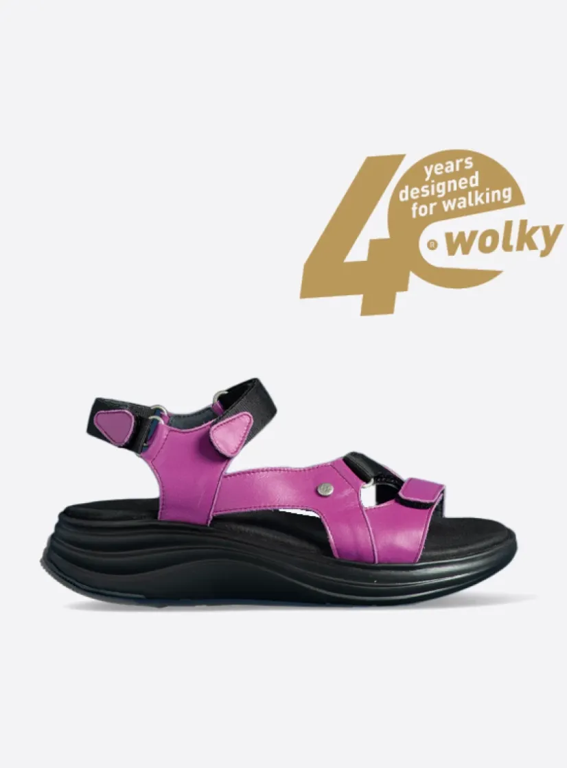 Wolky Cirro - fuchsia leer<DAMES Sandalen
